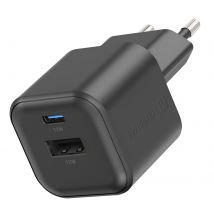 Swissten Adaptateur Secteur 12w Usb + Usb-c Charge Rapide Format Compact Noir
