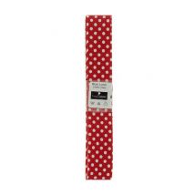 Biais En Coton Motif Pois 1,5m X 20mm - Passion Rubans Rouge - Distrifil