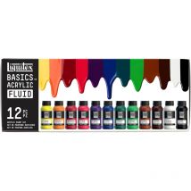 Peinture Acrylique - Liquitex - Basics Acrylic Fluid - 12 Couleurs - Flacons 118ml