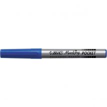 Marqueur Permanent Marking Pocket 1445 Pointe Ogive Moyenne Bleu Bic