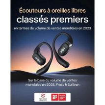 Ecouteurs Bluetooth 5.2 - Shokz Openfit - Noir - Shokz