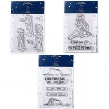 13 Tampons Transparents Le Petit Prince Etoiles + Messages + Boa Eléphant - Love in the moon