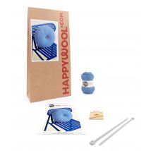 Kit Tricot Housse De Coussin Vanessa Bleu Aquarelle Tu - Pingouin