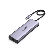 Hub Usb C 5-en-1 Ugreen Gris Avec Hdmi 4k 100w Pd Charge 3 Ports Usb-a 3.0 - Ugreen