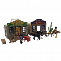 Coffret Western Avec Banque Et Bureau Du Shérif