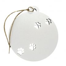 Boule De Noël Chien Personnalisable Bois Blanc - Vintiun