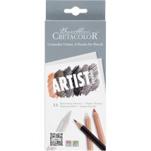 Crayons Graphite + Fusain + Estompe - Beaux-arts - 11 Pièces - Cretacolor Artist Studio