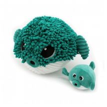 Peluche Gobetou Le Poisson Globe Maman Et Son Bébé Vert Les Ptipotos - Les Déglingos