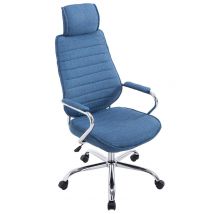 Chaise De Bureau Tissu Rako Bleu - Ovegna