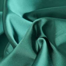 Tissu Satin Duchesse Extensible Vert Canard - Au Mètre - Craftine