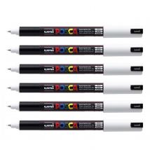 Lot De 6 Marqueurs Pointe Calibrée Extra-fine Posca Pc1mr 0,7mm Blanc Posca - Posca