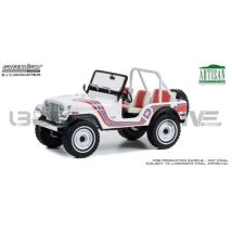 Voiture Miniature De Collection - Greenlight Collectibles - Jeep Cj-5 - 1973 - Blanc - Greenlight