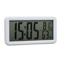 Avizar Réveil Digital Moderne Avec Thermomètre Et Hygromètre 3v Design Minimaliste Blanc