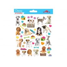 Autocollants - Chiots Et Leurs Accessoires - Paillettes - Global Gift