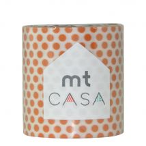 Mt Casa - Pois Orange - Largeur 50mm - 10 M X 50mm - Mt Casa
