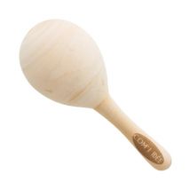 Maracas En Bois De Lotus 13 X 5cm - Com'1 Idée Beige Marron - Com 1 Idée