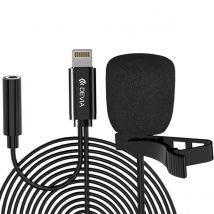 Devia Micro-cravate Filaire Lightning 1,5 m Avec Retour Audio Via Jack Noir