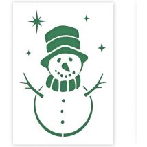Pochoir A5 - Motif Bonhomme De Neige - Qbix - HQ