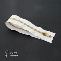 Fermeture Éclair Z19 - Laiton Séparable 6mm - 75 Cm - Eclair Prym