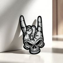 Patch Thermocollant Main Rock – Écusson Brodé Tête De Mort - Saperlipopette by Léna