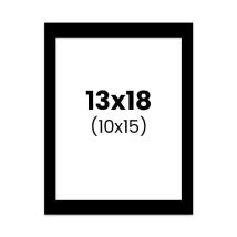 Passe-partout - Noir - 13x18cm - Photo 10x15cm - Pour Cadre - Encadrement - Aedes