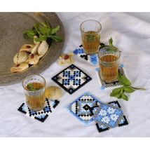 Coffret Perles À Repasser Sous-verres Carreaux De Ciment - Perlou - Graine Creative