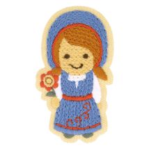 Lot De 3 Écussons Thermocollants Jardin Nordique Petite Fille 5,5cm X 3,5cm - MyMercerie