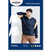 Patron Sweat Homme Trinity- Taille 34 À 48 - Majam