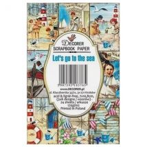 24 Mini Papiers Fantaisis Image 7 X 10,8 Cm Decorer Let’s Go To The Sea - Decorer