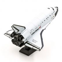 Metalearth Espace: Space Shuttle Atlantis 11.43x7.11x5.84cm, Maquette 3d En Métal Avec 2 Feuilles Multicolorées, Sur Carte 12x17cm, 14+ - Metal Earth