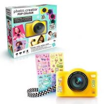 Photo Creator -appareil Photo Numérique Pop Couleur Jaune- Avec Carte Sd 8go Incluse - Clk 040