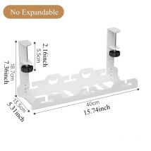 Support De Rangement Télescopique Sous Table, Plateau De Gestion De Câbles En Métal - White Fixed - Soundswealth