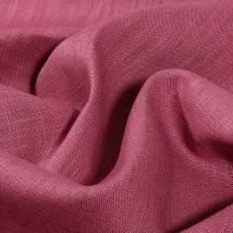 Tissu Ramie Lin Uni Terracotta - Au Mètre - Craftine