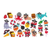 Sticker Adventure Pirates 24 U. - Stickers En Mousse Eva - Apli