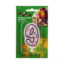 Bougie Anniversaire Chiffre 9 - Darda