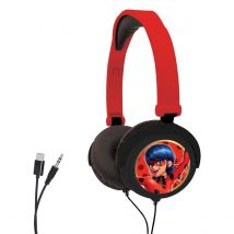 Casque Stéréo Filaire Pliable Miraculous Avec Limitation De Volume D'Écoute - Lexibook