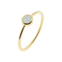 Bague Gemia En Pierre Aigue-marine Plaqué Or Taille 54 - SLOYA