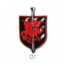 Ecussons Thermocollant Blason Dragon 6 X 3,5 Cm - Mediac 06 Bleu