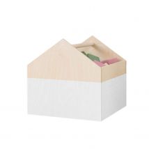 Boîte De Rangement Bicolore House Blanc - Benlemi