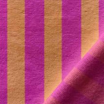 Tissu Micro Eponge À Rayures Melon Et Bonbon - Craftine