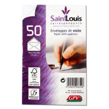 Enveloppes - Blanche - 90x140mm - Pour Cartes De Visite - Paquet De 50 - Gpv - GPM