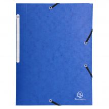 Chemises À Élastiques Carte Lustrée 3 Rabats Monobloc - Couleurs Assorties - X 50 - Exacompta