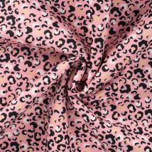 Tissu Softshell Digital Léopard Sur Fond Rose - Au Mètre - Craftine