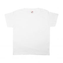 T-shirt En Coton Blanc Taille Enfant 6 Ans (116 Cm) - Sodertex
