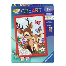 Peinture Par Numero Enfant Des 9 Ans - Creart Kids - 18x24cm - Bambi Bebe - Ravensburger