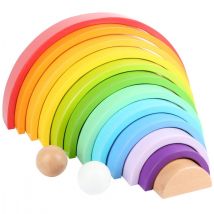 Blocs En Bois Arc-en-ciel Xl - Small foot company