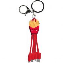 Yello Koko Câble 3 En 1 Andy Usb A/micro Usb & Usb C & Lightning 0,15m Frites Rouge - Yello Koko