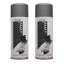 Lot De 2 Bombes De Peinture - Gris Métallisé - Amt - Amt