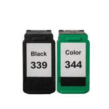 Pack De Cartouches Compatibles Hp 339 344 Pour Imprimantes Deskjet 5740 À 9868 & Officejet 6300 À 7413 & Photosmart 2570 À D5155 - Shop-story