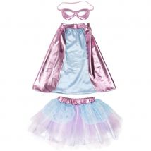 Déguisement Super-héroine Tutu Rose/bleu Clair - Taille 4-6 Ans - Annikids